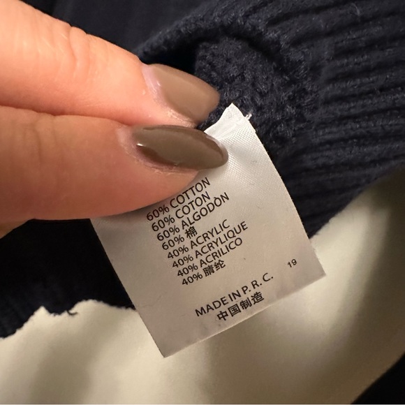 BRANDY MELVILLE Navy Paola Knit Collared Sweater - Picture 5 of 6